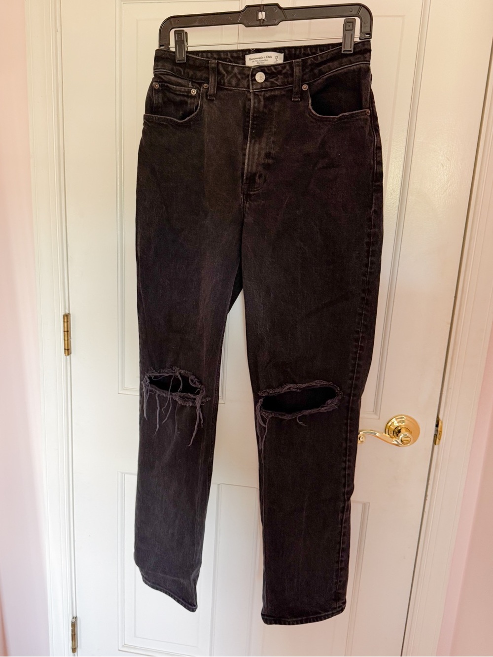Abercrombie & Fitch Curve Love Black 90’s Relaxed Jeans